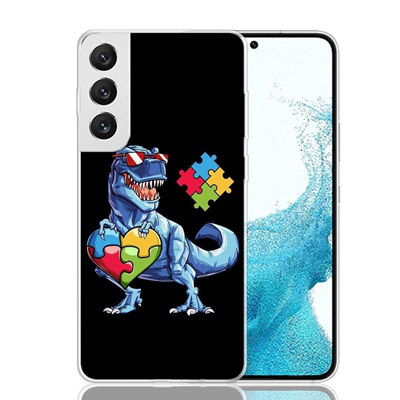 

Autism Support Puzzle Phone Case For Samsung Galaxy S26 Ultra S23 S24 S25 Edge S20 FE S21 S22 Plus Soft Print Shell Cover Fundas Samsung S23 Plus