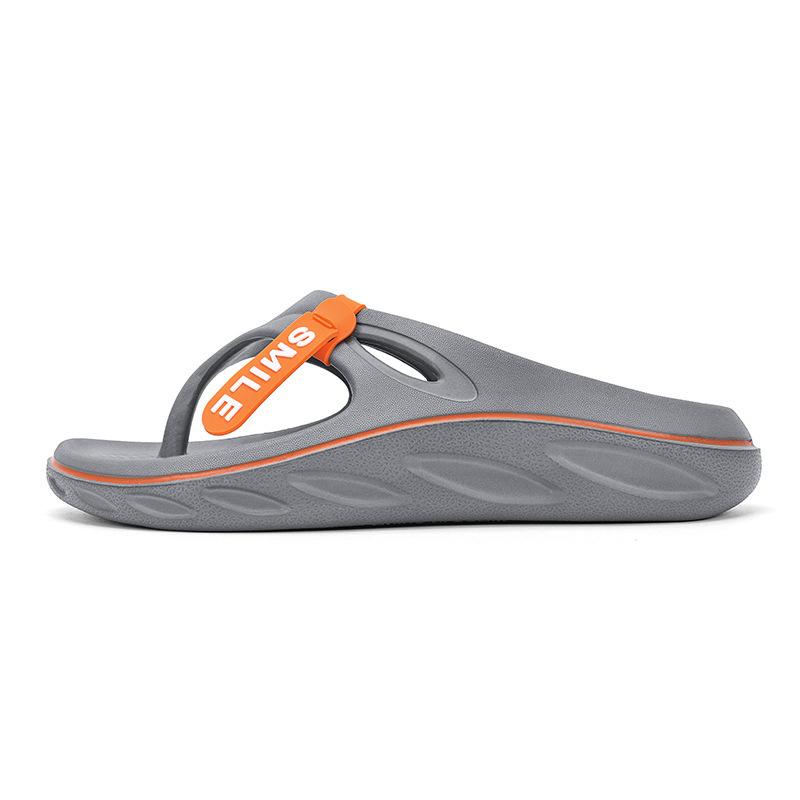 

2024 нові шльопанці чоловічі висококласні шльопанці чоловічі літні вуличні шльопанці з перемичкою модне пляжне взуття 45 сірий колір