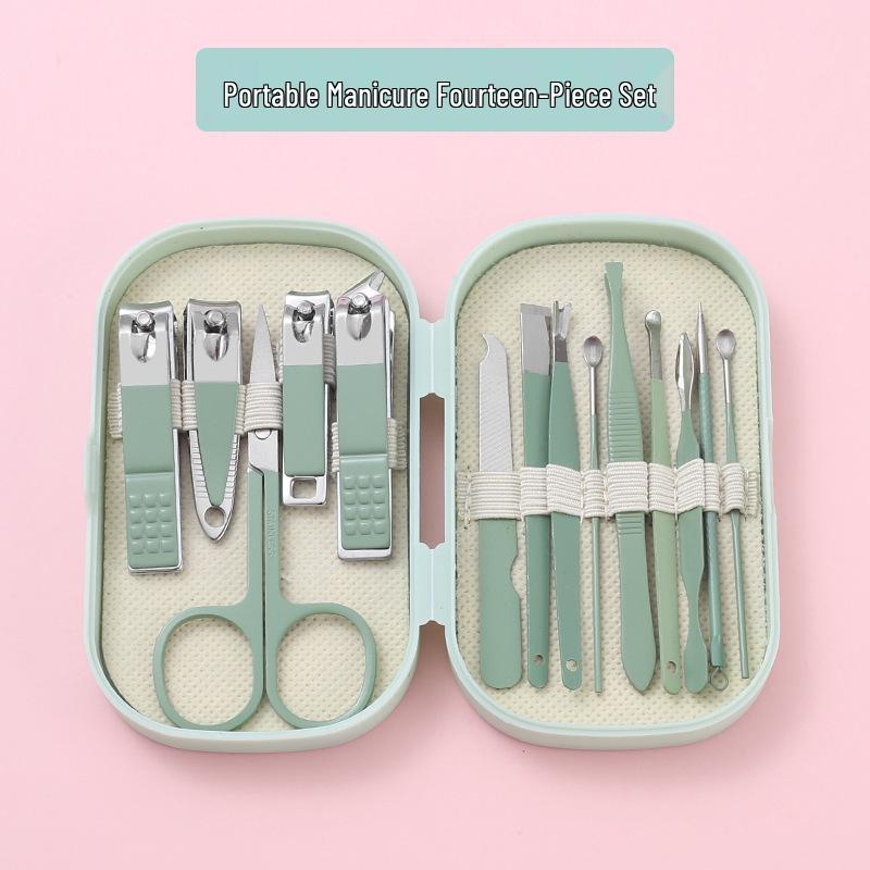 Premium Anti-Splash Nail Clipper Set with Ear Pick - Portable for Men & Women