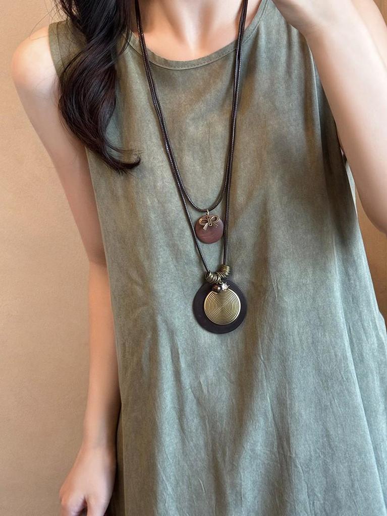 Chinese Zen Style Retro Clavicle Necklace – Elegant, High-End Ethnic Jewelry