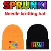 Sprunki Fashion Knitted Hat Solid Color Print Cute Pattern Unisex Design