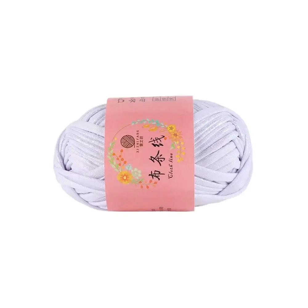 100g Imitationsläder Glänsande Virkgarn DIY Handstickningsgarnnystan För Väska Filt Kudde T-shirt Stickning Virkgarn