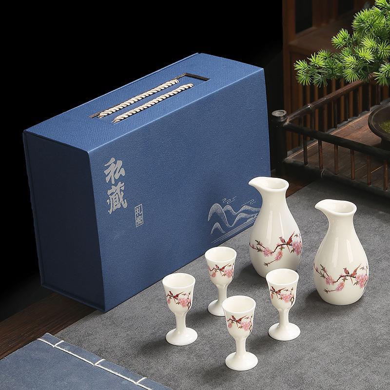 Ceramic White Maotai Highball Cup Company Business Gift Set Wine Divider with Factory Logo