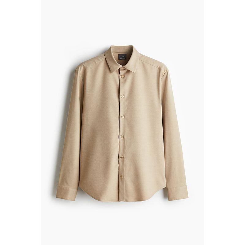 

HM Men s Shirt Autumn Fashion Casual Fashion Casual Diagonal Cloth Shirt 1231406 Beige 165/84