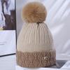 Women's Winter Warm Knitted Hat Korean Style Trendy Versatile Plus Velvet Thickened Windproof Ear Protection Wool Hat
