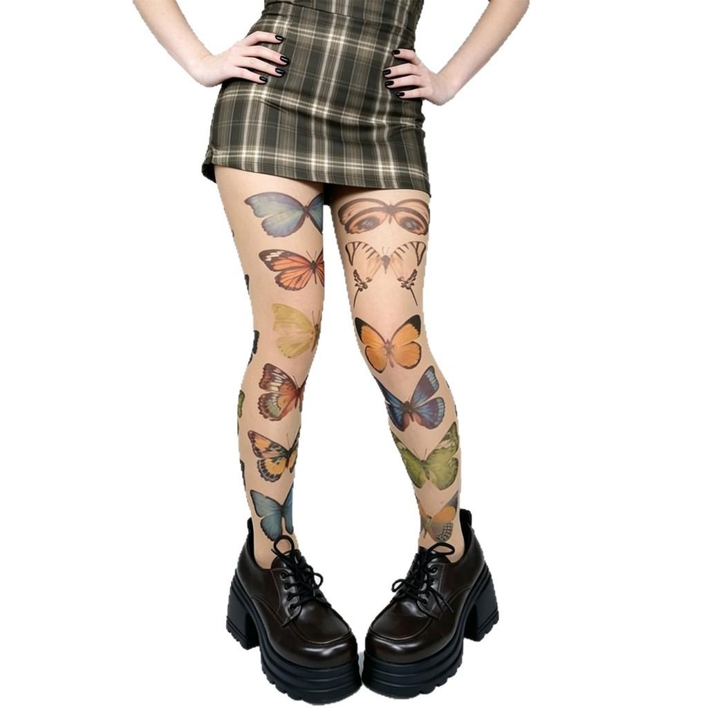 Large Size Y2k Girl Silk Stockings With Elastic Shaping And Animal Pattern For Youth