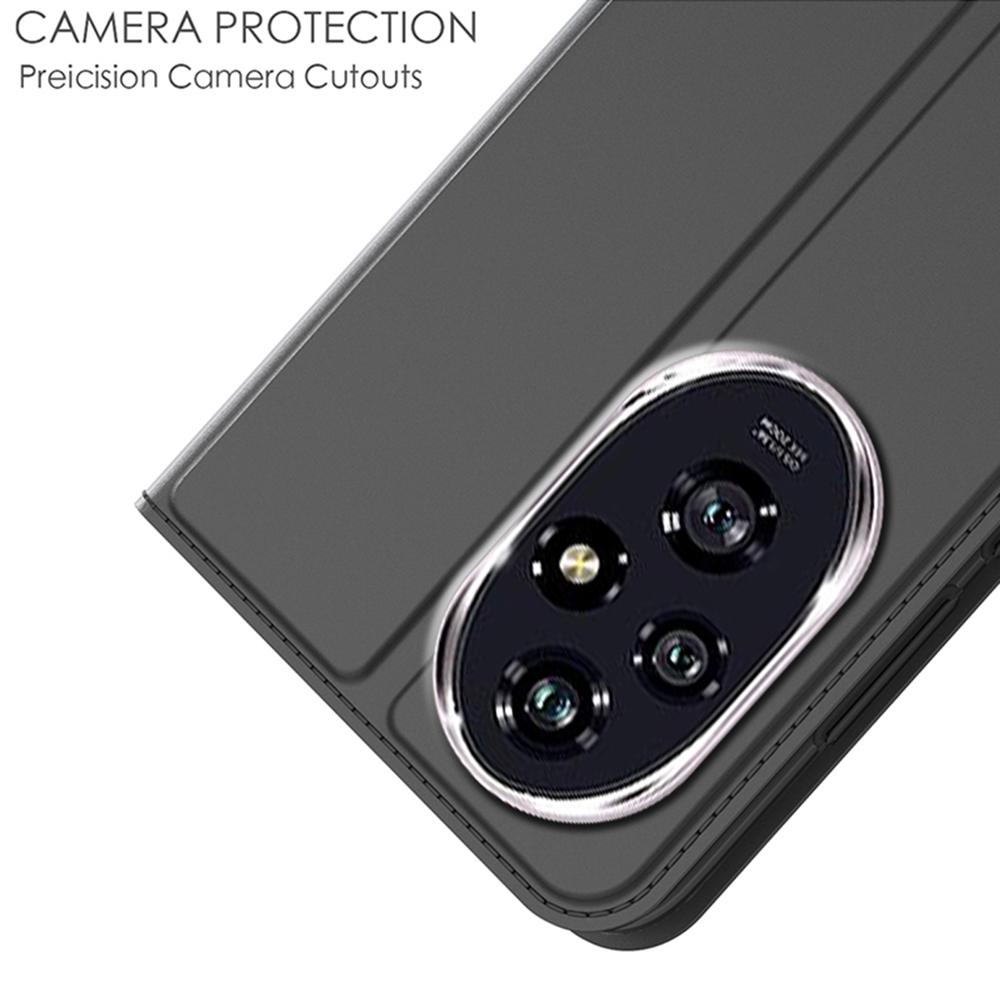 Für Honor 200 5G Hülle PU-Leder Vollschutz Handyhülle Verdeckter Magnetverschluss