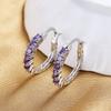 New 925 Sterling Silver AAA Zircon Stud Earrings For Women Fashion Exquisite Student Girlfriend Jewelry Accessories Heart GiftGood Product