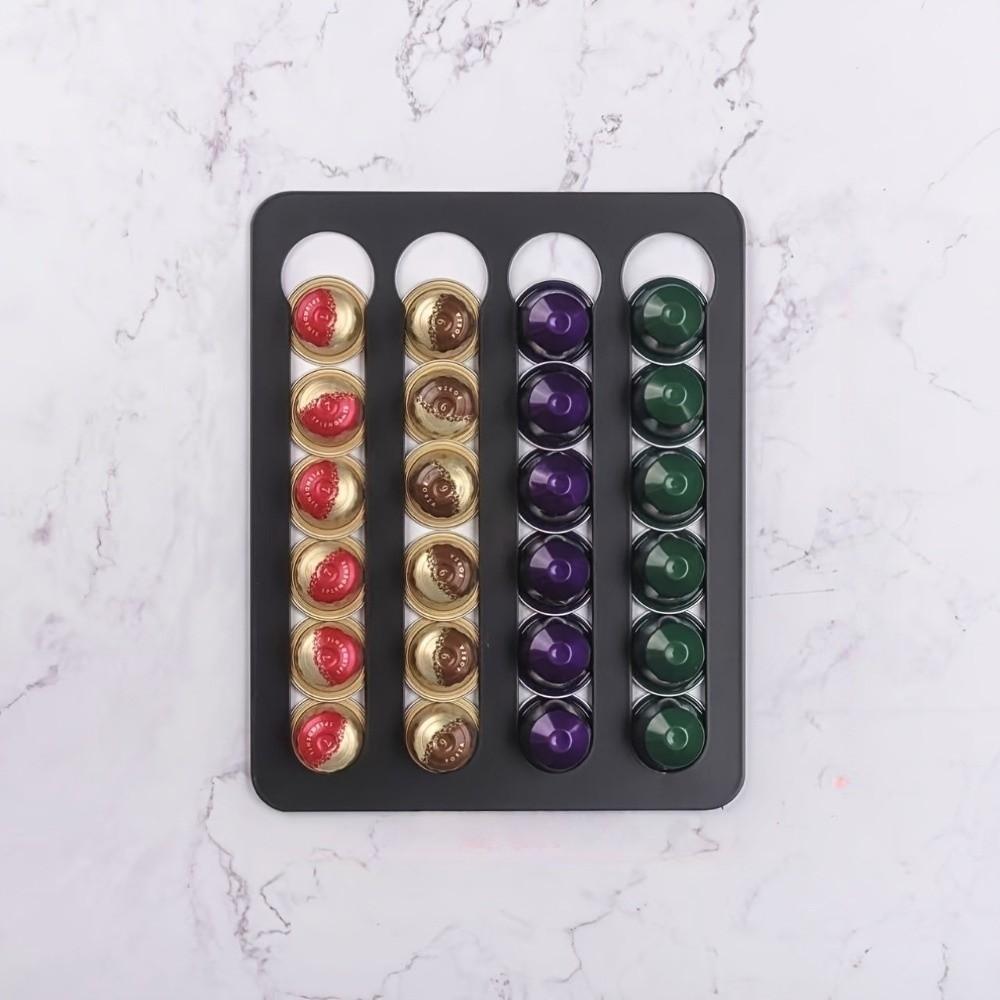 Punch-free Design Coffee Capsule Rack Slide Rail Creative Cabinet Capsule Rack Alloy Storage Wall-mounted Rack Coffee Bar