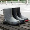 Fashion Men's waterproof anti-slip rain boots outdoor fishing boots new rain boots men's rubber shoes with velvet to keep warm in winter