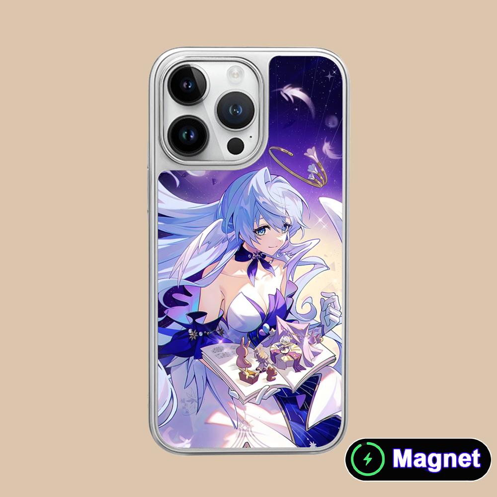 

HSR Robin Покрытие серебром Чехол для мобильного телефона Magsafe для iPhone 17 16 15 14 13 12 11 Air Pro Max Plus Цветная крышка iPhone 11
