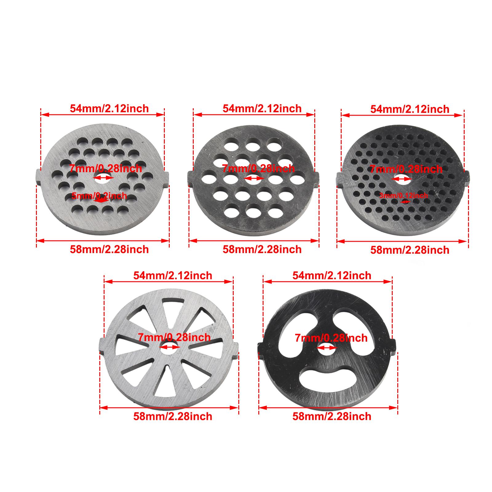 

Kitchen Meat grinder Tool Home 6pcs Plate Food Accessories Stainless Steel