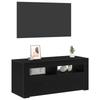 TV Stand Black Oak Effect 90 x 35 x 40 cm Engineered Wood