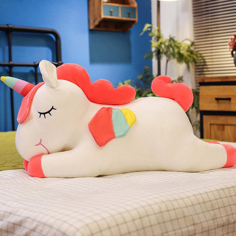 Non-Toxic Cute Pony Plush Toy Rainbow Angel Unicorn Children Heart Plush Doll Simulation Pony Stuffed Pillow Childrenfriend Birthday Gift