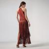 Women's Tassel Sleeveless Waist-Cinching Bandage Evening Gown