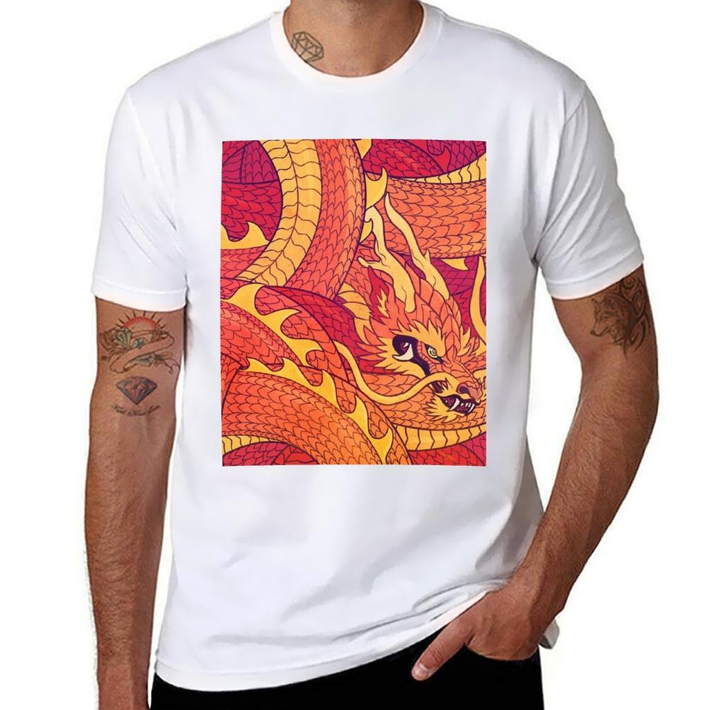 Coiled Dragon Tshirt Sporty Breathable Short Sleeve Tshirt