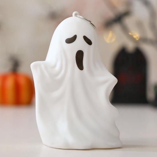 Svítící dekorace duch Halloween duch světlo strašidelný duch středový prvek závěsná ozdoba na stůl krbovou římsu skříňku stolní displej