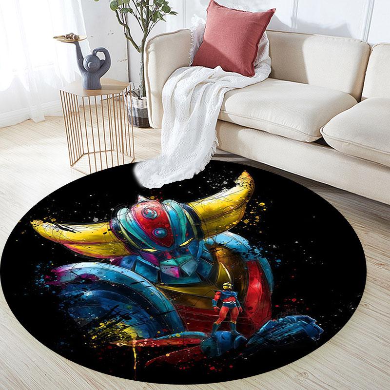 Grendizer,Round Area Rug,Carpet Rug for Living Room Bedroom Sofa Playroom Decor,Non-slip Floor Mat