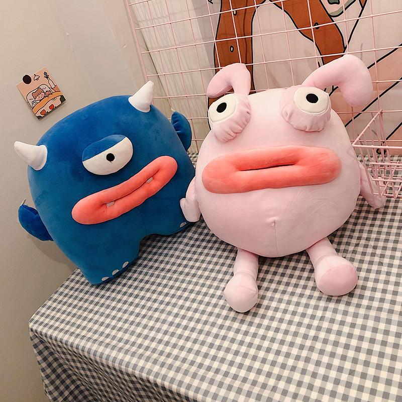 Plush Sausage Mouth Toys Cute Cartoon Girl Pillow Spoof Holiday Gifts Dolls