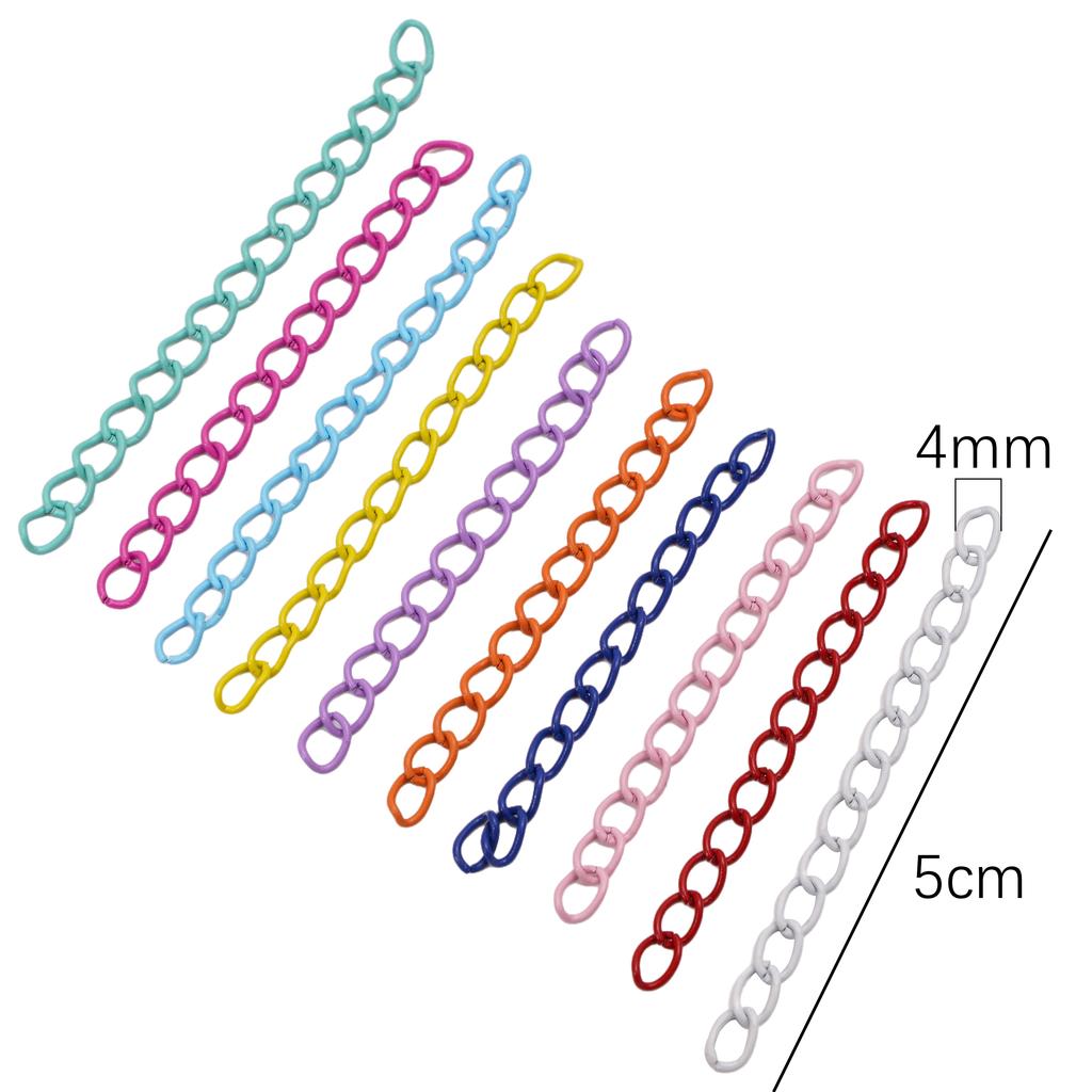 5-100pcs Alloy Spray Painted Keychain Key Chain Snap Hook Key Ring For DIY Jewelry Keys Wallets Decorations