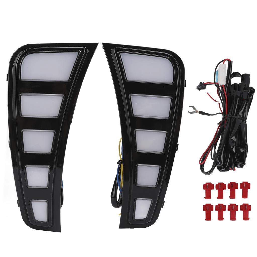 LED Daytime Running Lights 3 Light Color IP67 Waterproof Replacement for Hyundai Sonata 2020‑2021