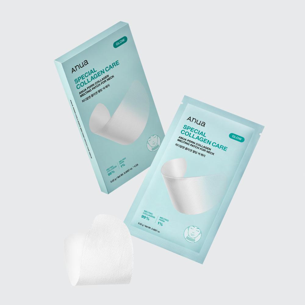 Anua PDRN Collagen Melting Neck Patch 4 Sheets – Neck Firming, Collagen Care, Korean