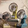 Small Electric Fan Retro Desk Fan with Low Noise and Energy Saving Feature Plastic Texture Suitable for Indoor Space