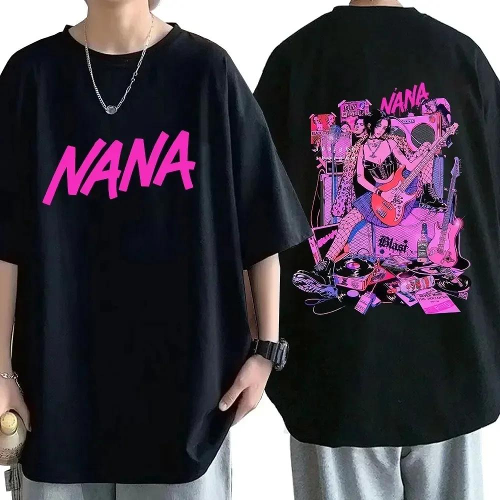 Anime Nana Osaki Printed Cartoon Anime Cotton T-Shirt Men's Short Sleeve Cotton Large Harajuku Streetwear Fashion Men's T-Shirt