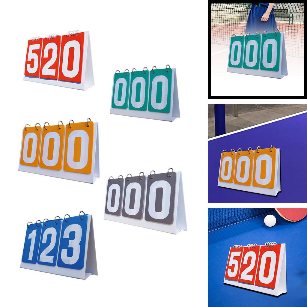 Score Counter Score Keeper Multipurpose Tabletop 3 digits Flip Number Score Board Table Score Flipper for Basketball Baseball
