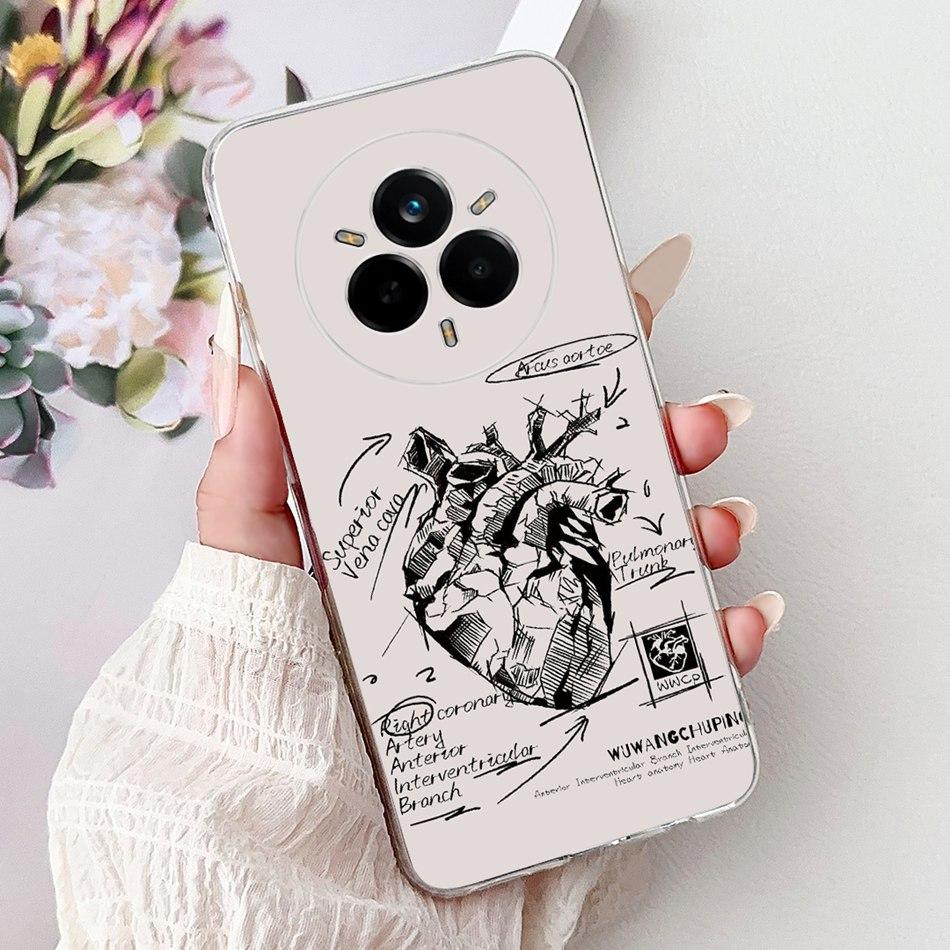 For Realme 14 Pro 14Pro+ Elegant Floral Cat Printed Phone Case For Realme 14 Pro Plus 14Pro 5G Soft Silicone TPU Cases