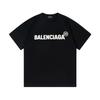 Balenciaga reine Baumwolle bedruckt Rundhals Kurzarm Schwarz 326