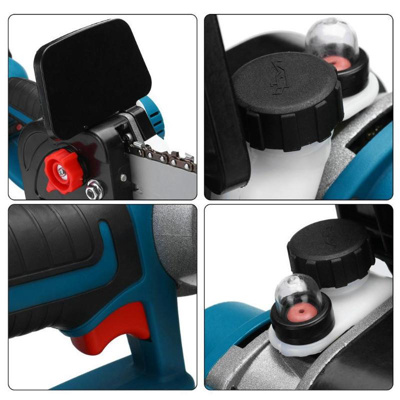 1200W 8-Inch Rechargeable Electric Saw Chainsaw  Brushless Motor Woodworking Cutter Tool