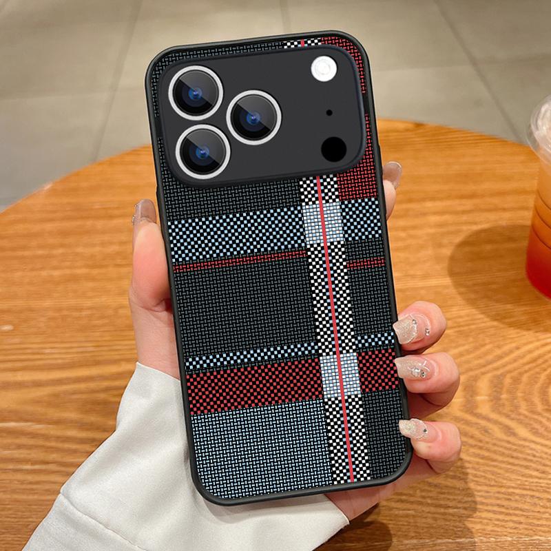 Luxury Cloth Texture Case For iPhone 17 Pro Max Case iPhone 16 Pro Max 15 14 13 16E 17E Magnetic For Magsafe Hybrid Matte Cover