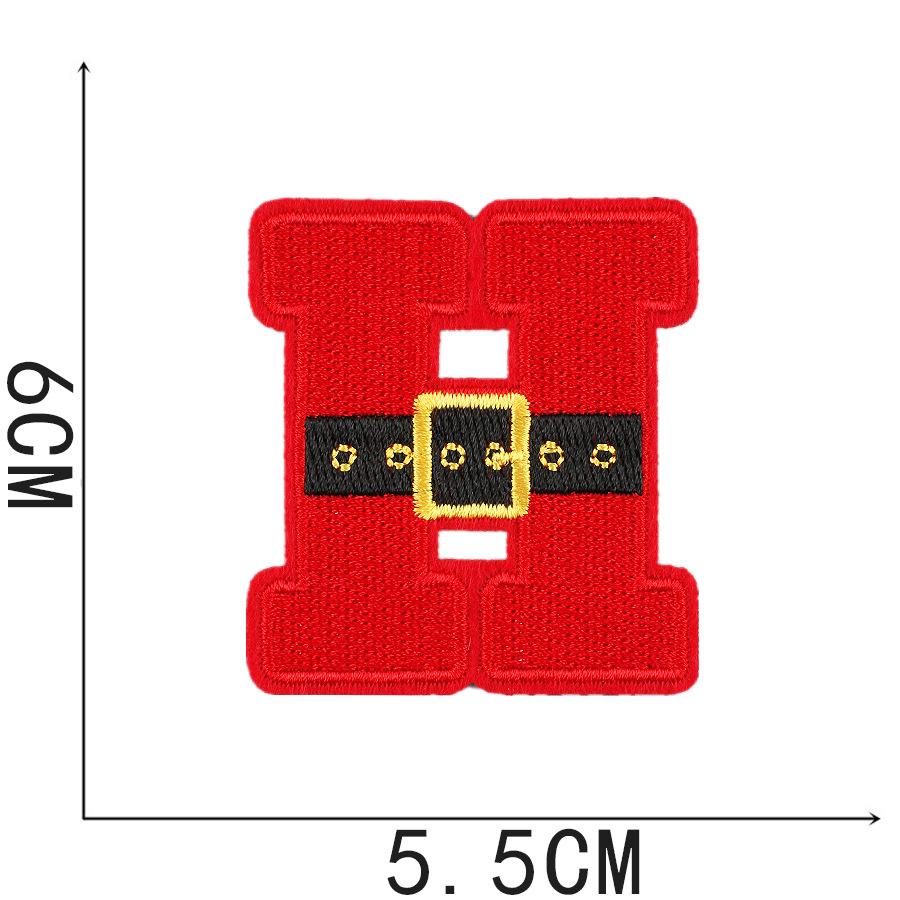 New Christmas Letter Embroidery Cloth Sticker Christmas Tree Towel Embroidery Patch Sticker Snowman Snowflake Computer Embroidery Chapter Boy