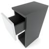 Narrow Bedside Cabinet 20Cm Grey White Bedside Table For Bedroom Nakastlik Loft