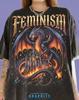 Feminism Dragon Castle 90S Graphic Style Comfort Colors® Tshirt, Retro Fantasy Faded Tees, Dark Academia Y2K Streetwear,