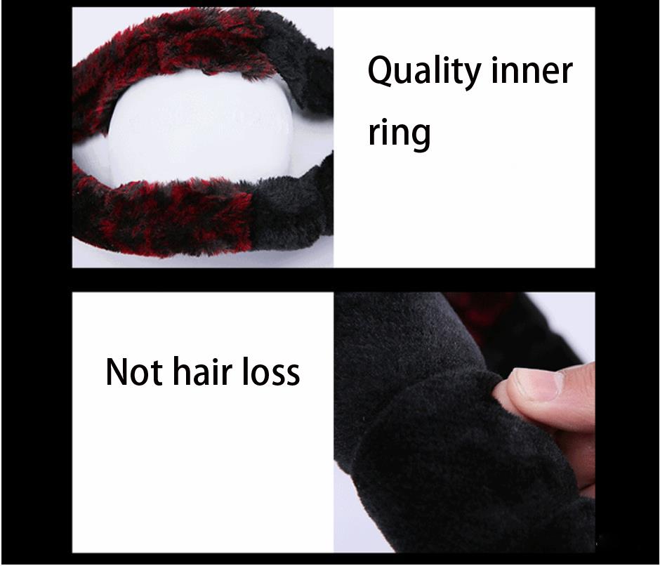 38cm Car Steering Wheel Cover Warm Faux Fur Winter Super Soft Plush Auto Handlebar Protector Cover