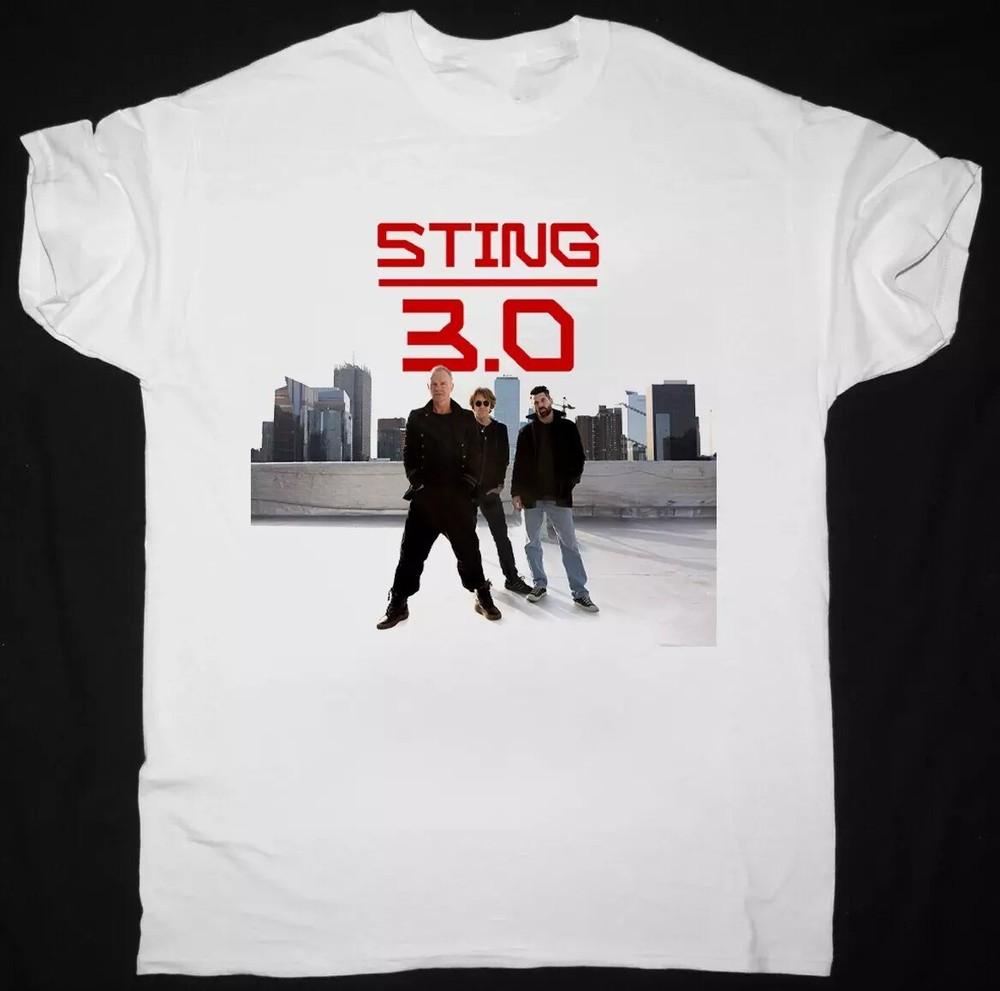 

НОВИНКА The Sting 3.0 Тур 2025 Футболка с коротким рукавом Белая Все размеры Унисекс XXXL