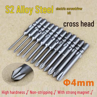 4mm Phillips S2 Alloy Magnetic Electric Screwdriver Bit for Drill