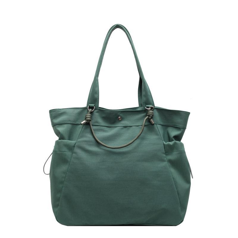 

Fashion Solid Color Tote Bag Women s Leisure Short Trip Large Capacity Shoulder Bag Large Capacity Canvas Tote Bag зелёный