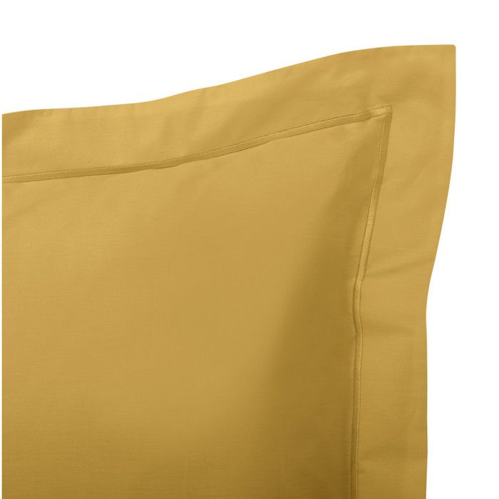 Combed Cotton Percale Pillowcase "Julian" All Sizes Pure Cotton - Julian Mango - - Julian Mango - Pillowcase 65
