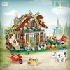 LOZ Molino de Viento Creativo Casa de Campo Hogar de Animales Bloque de Construcción Moc Cabaña de Granja Carro de Jardín Juguetes de Vaca Ladrillo de Ensamblaje Para Regalo de Niños