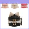 Charming Kids Bowknot Single Shoulder Bag With Sweet Lace Trim And Trendy Design
