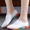 Flat-soled White Shoes, New Casual Leather Soft-soled Four-season Single Shoes In Spring, and a Small Black Leather Shoe In Summer.