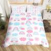 Cartoon Rainbow Sun Bedding Set For Girls Kids Bedroom Decor Comforter Cover Kawaii Art Duvet Cover Polyester Comforter Cover