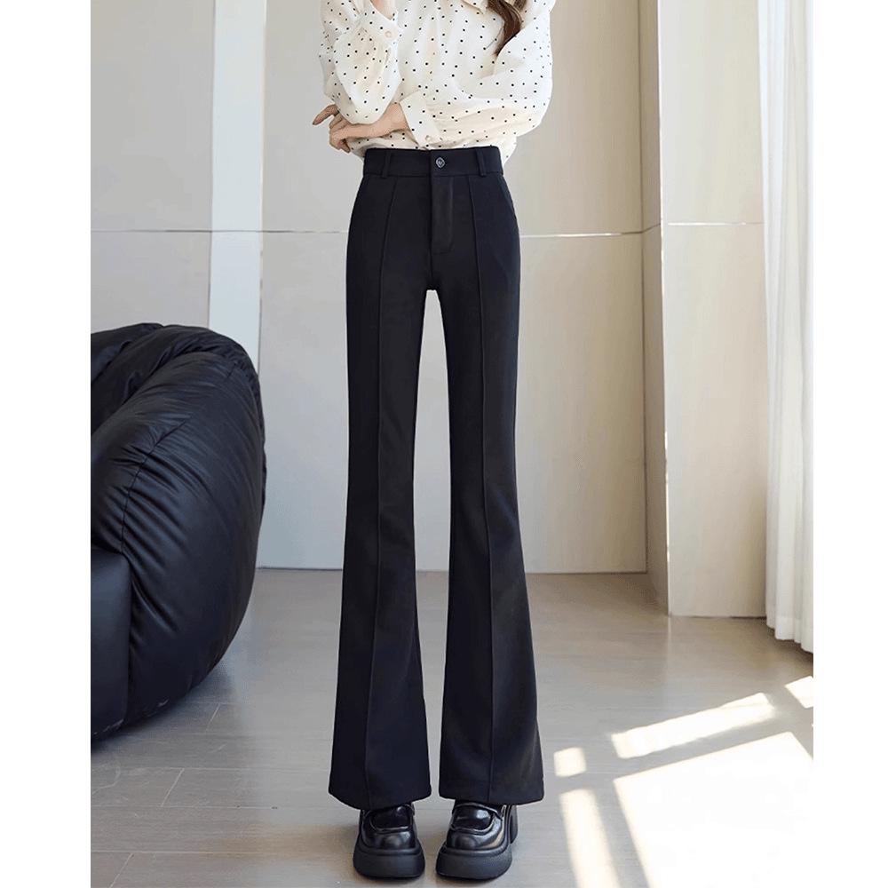 

Women s High-Waisted Black Micro Flare Pants - Slimming, Flattering, Stretchy, Drapey, Petite Casual Suit for Spring/Summer 2026 S for 80-95 lbs