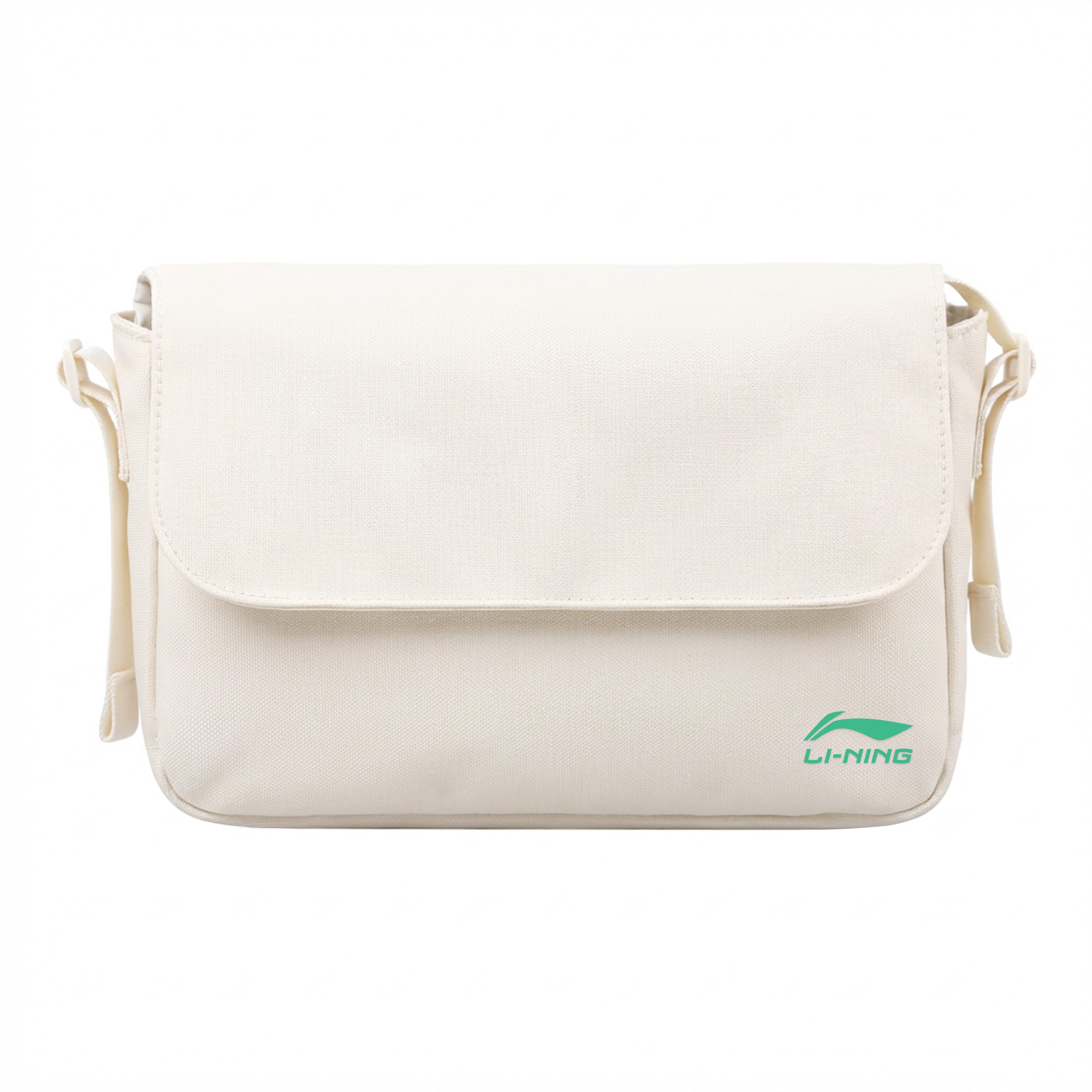 Li Ning Polyester Crossbody Bags Regular Unisex Ecru YBDV055-2