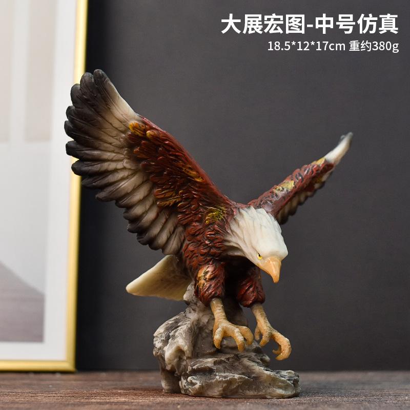 Nordic Resin Golden Eagle Statue Home Living Room Desktop Decoration Animal Figurines Office Bookshelf Cabinet Object Accessorie