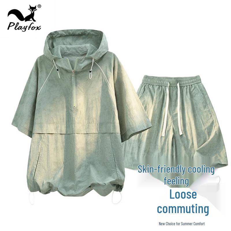 PLAYFOX Men s Summer Casual Two-Piece Set 2XL