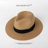 Panama straw hat women's summer sun protection visor men's summer seaside big brim sun hat travel team building beach hat